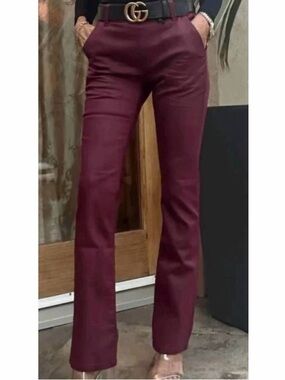 Bevy Flog Nancy Bootleg Flare Pant Merlot Snake Womens Size 25